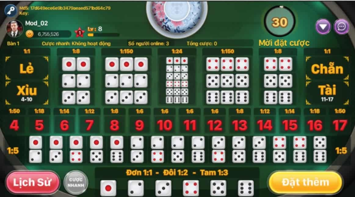 Các Loại Cược Phổ Biến Trong Tài Xỉu 58win